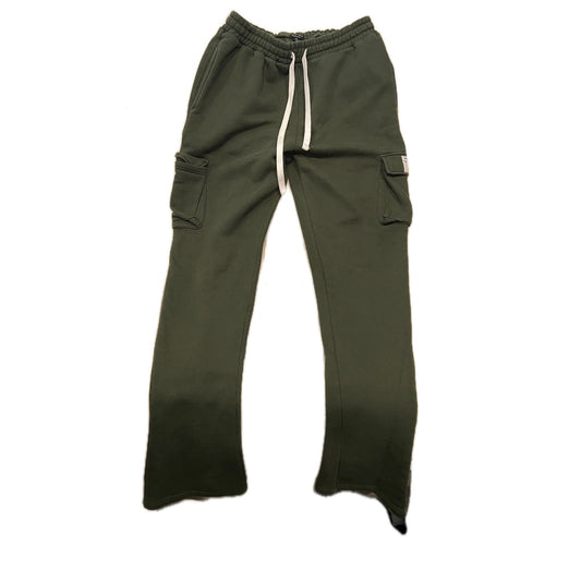 BooHooMAN Green Straight Ankle Cargo Sweatpants Mens XXL
