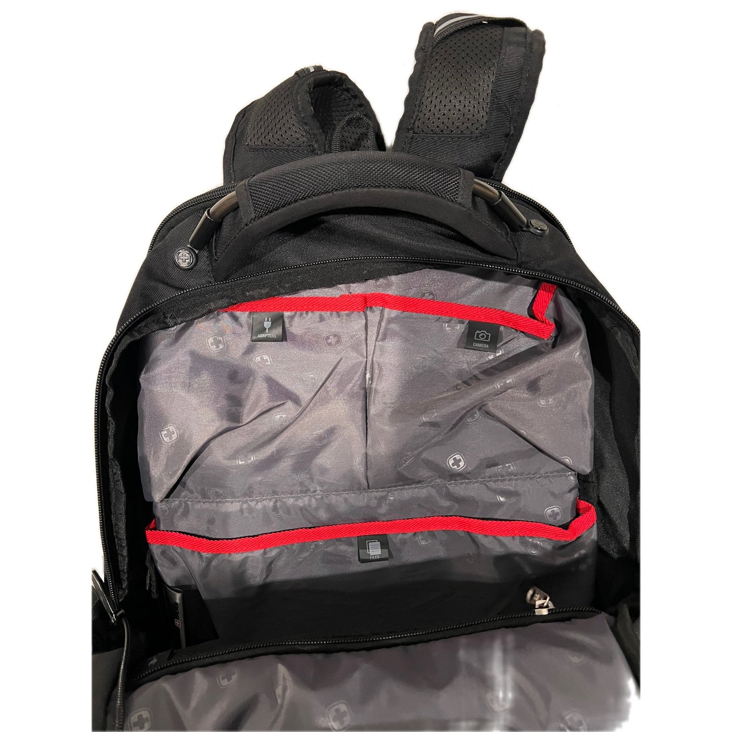 Sac à dos pour ordinateur portable Swiss Gear Cecil, noir et rouge