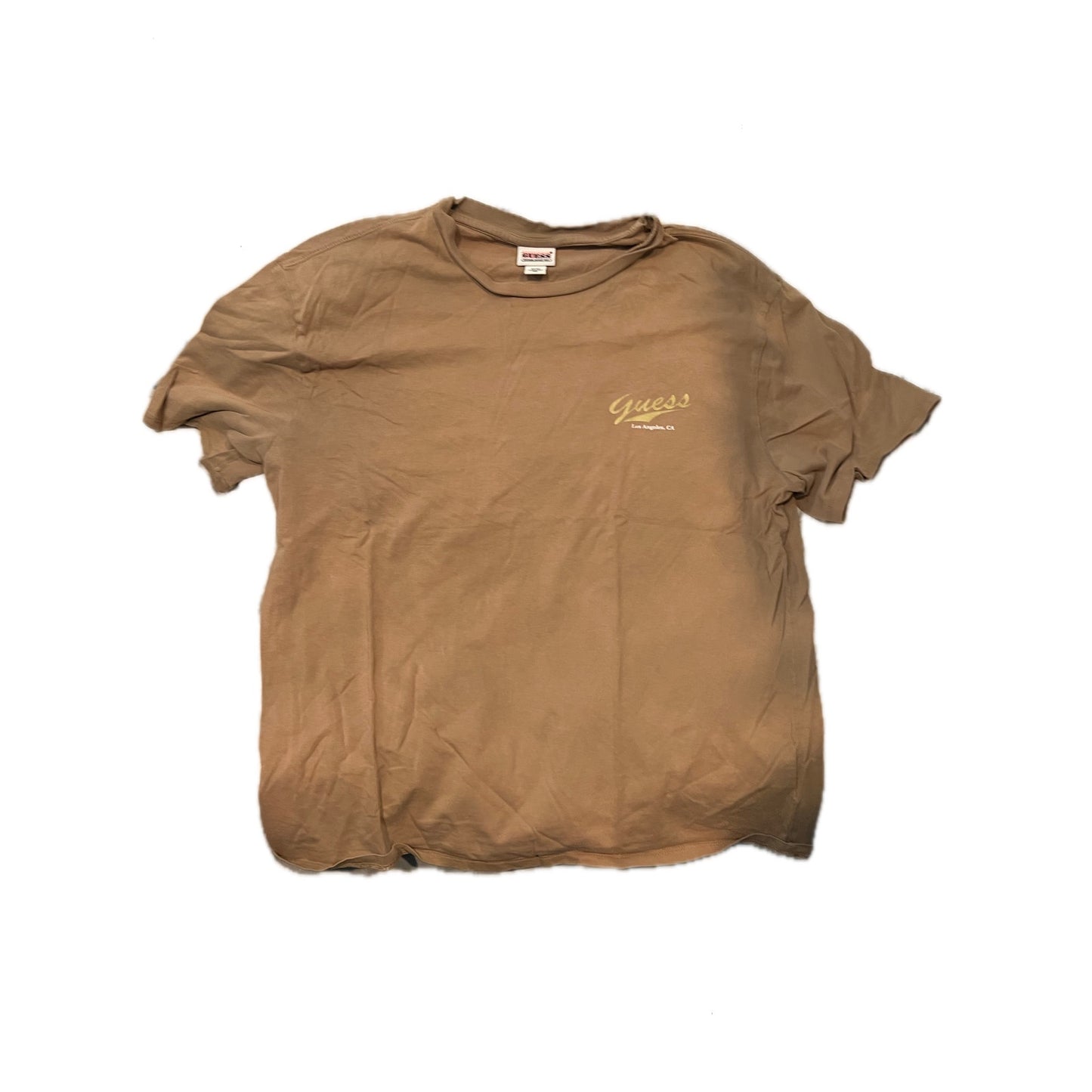 Guess Classic Style Beige T-Shirt Mens Medium