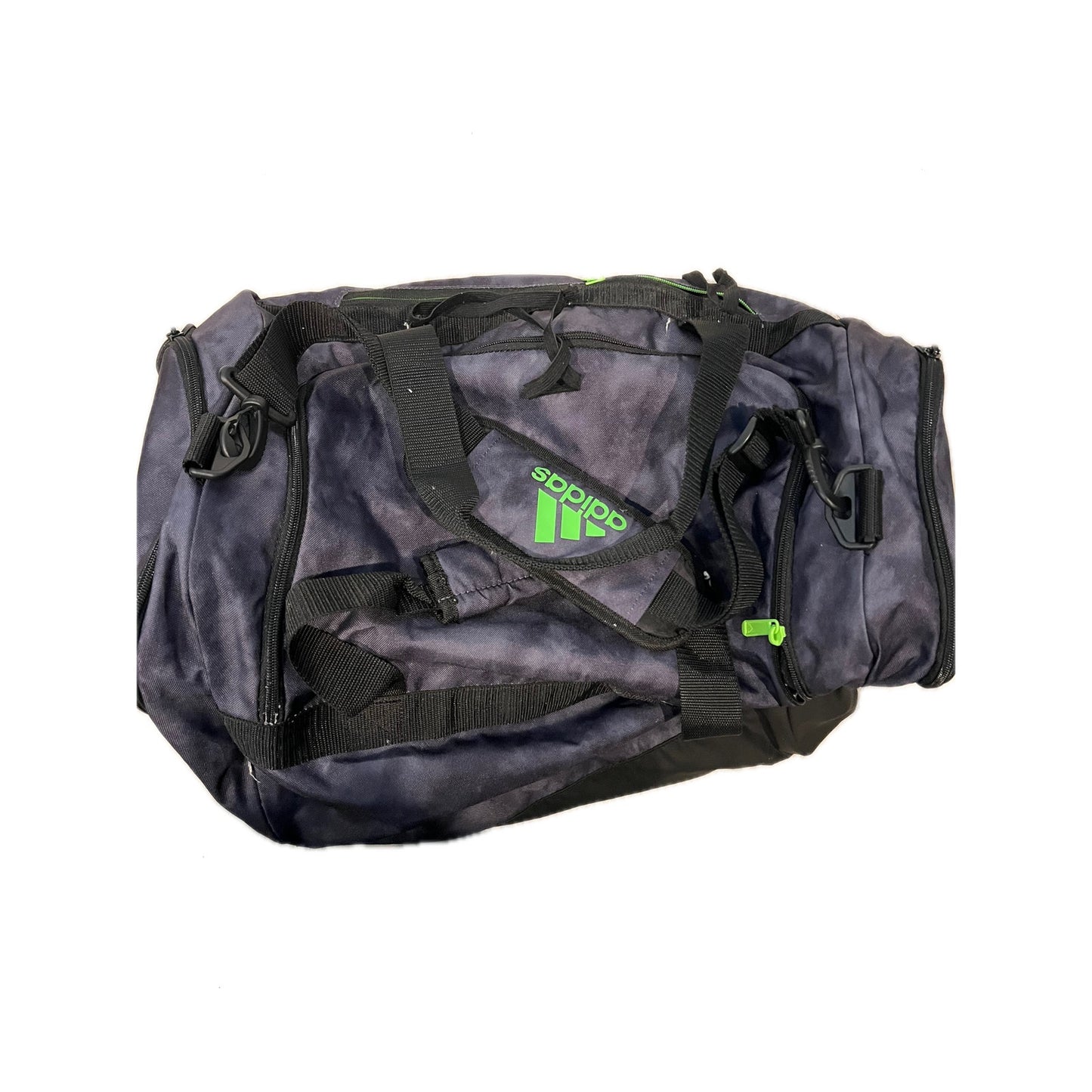 Adidas Defender Medium 20"x12"x12" Gray Green Duffel Gym Bag