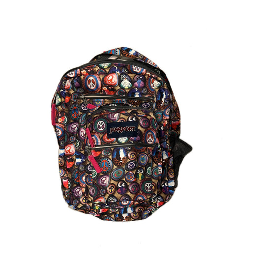 Mochila JanSport Big Student de 3 Secciones con Patrón de Símbolo de Paz