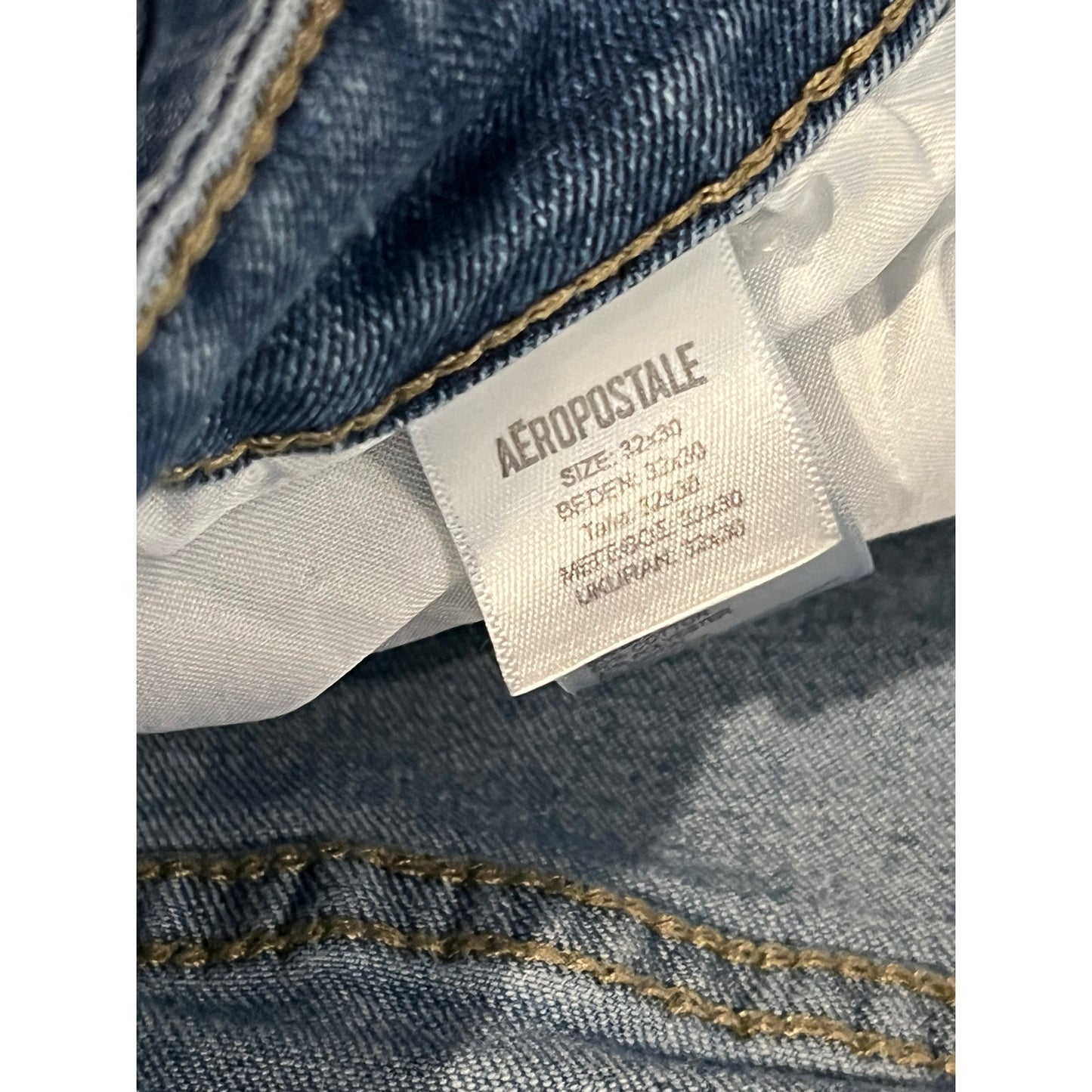 Aeropostale Slim Straight Blue Jeans Mens 32x30