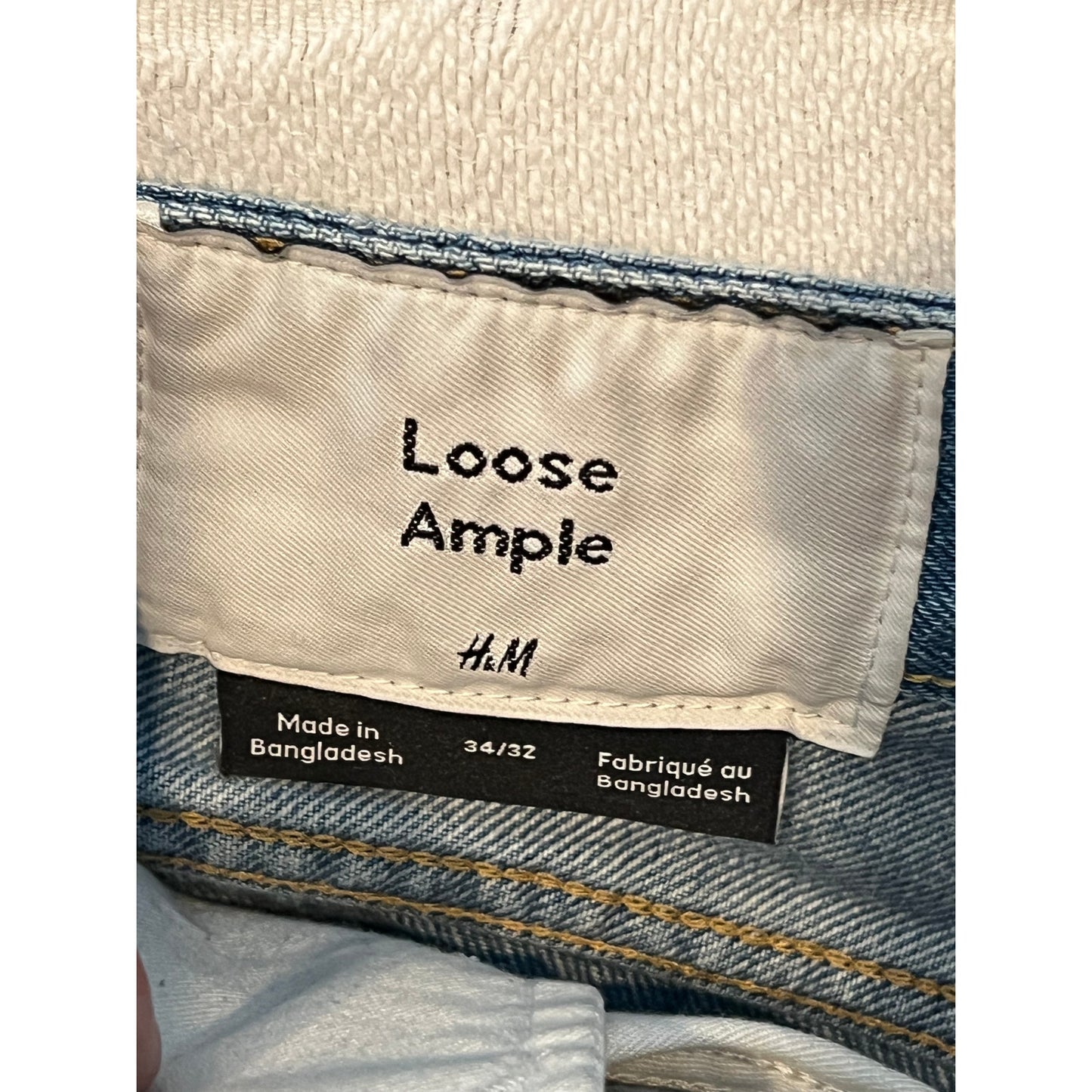 H&M Jean ample bleu pour homme 34x32