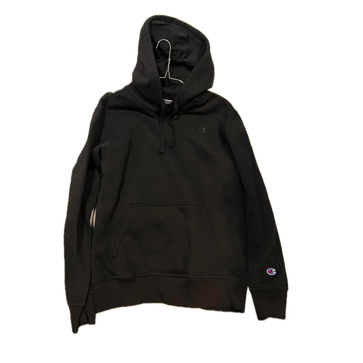 Champion Black Pullover Hoodie Mens Med