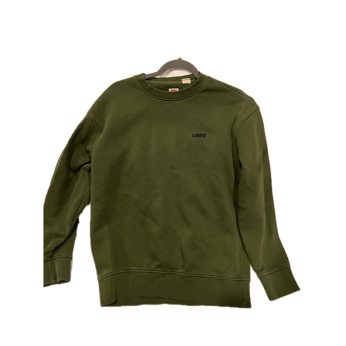 Levis Sudadera para hombre con cuello redondo y ajuste holgado, color verde militar