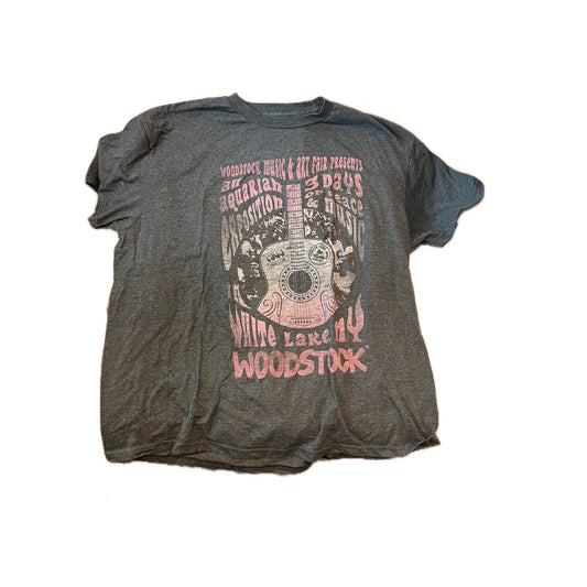 Woodstock Music Festival Retro Gray T-Shirt Mens XXL
