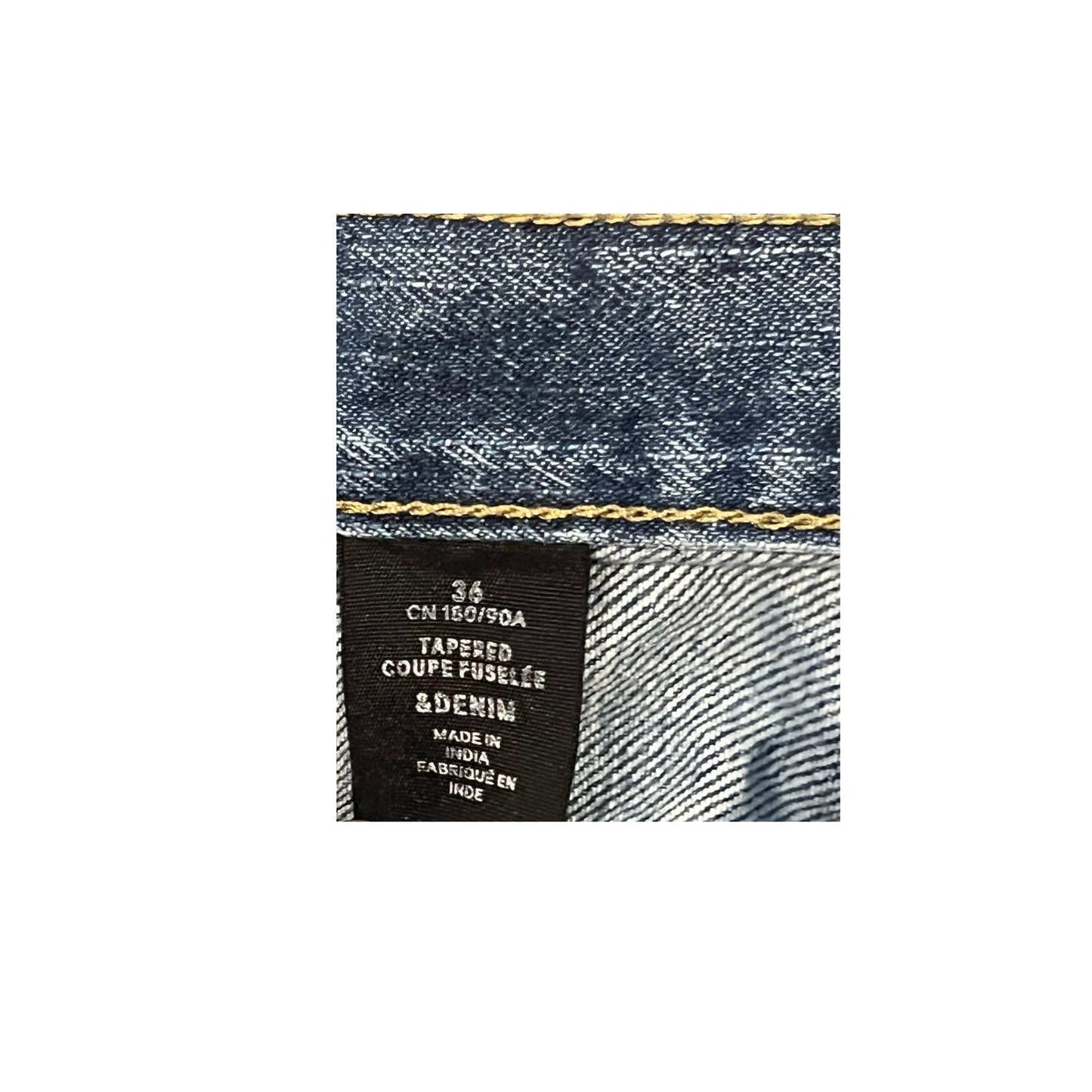 &Denim Tapered Blue Jeans Mens 36x28