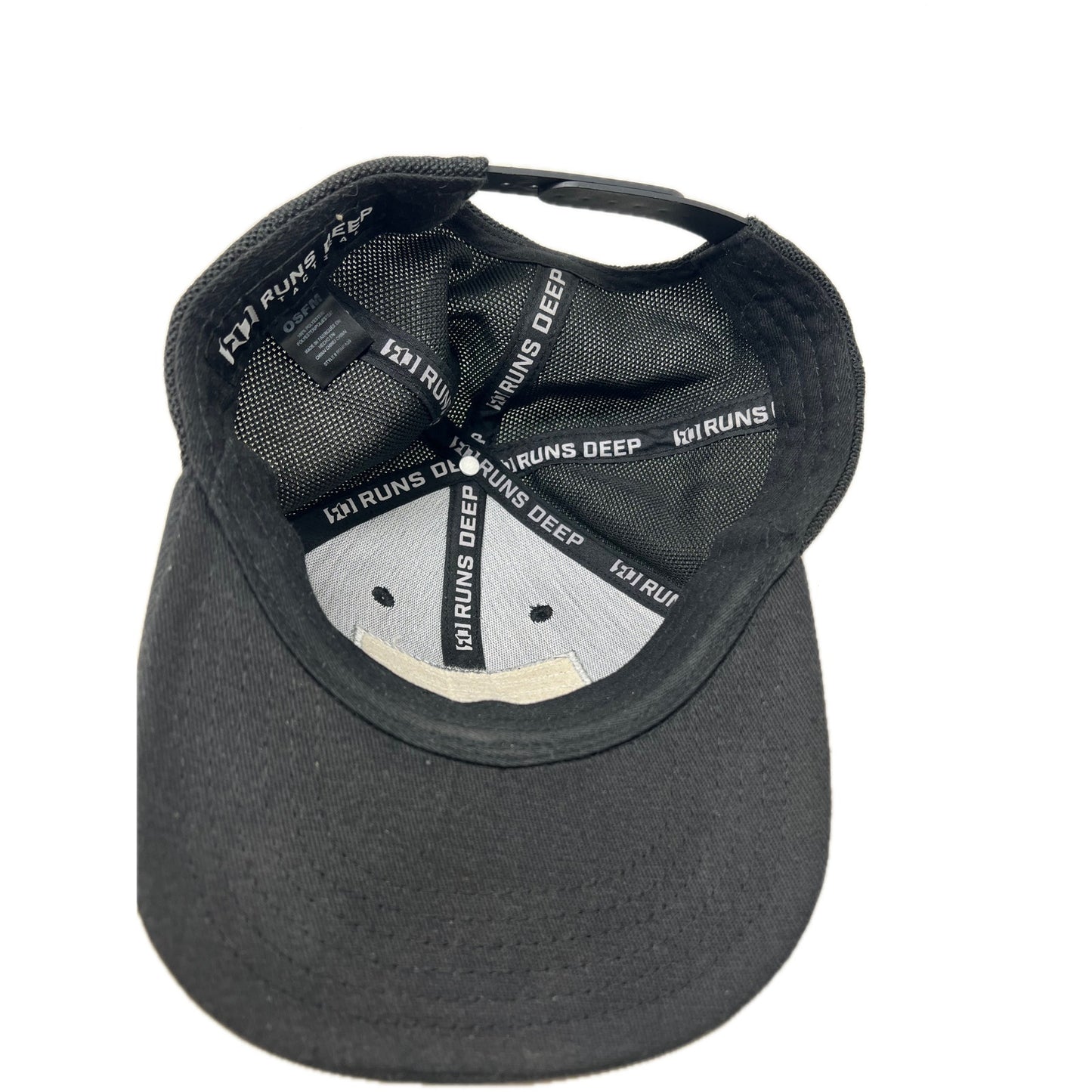 Runs Deep Tactical US Flag Snapback Baseball Cap Adjustable