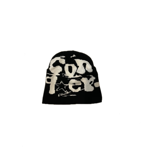 Conquer Black Acrylic Beanie One Size Fits All