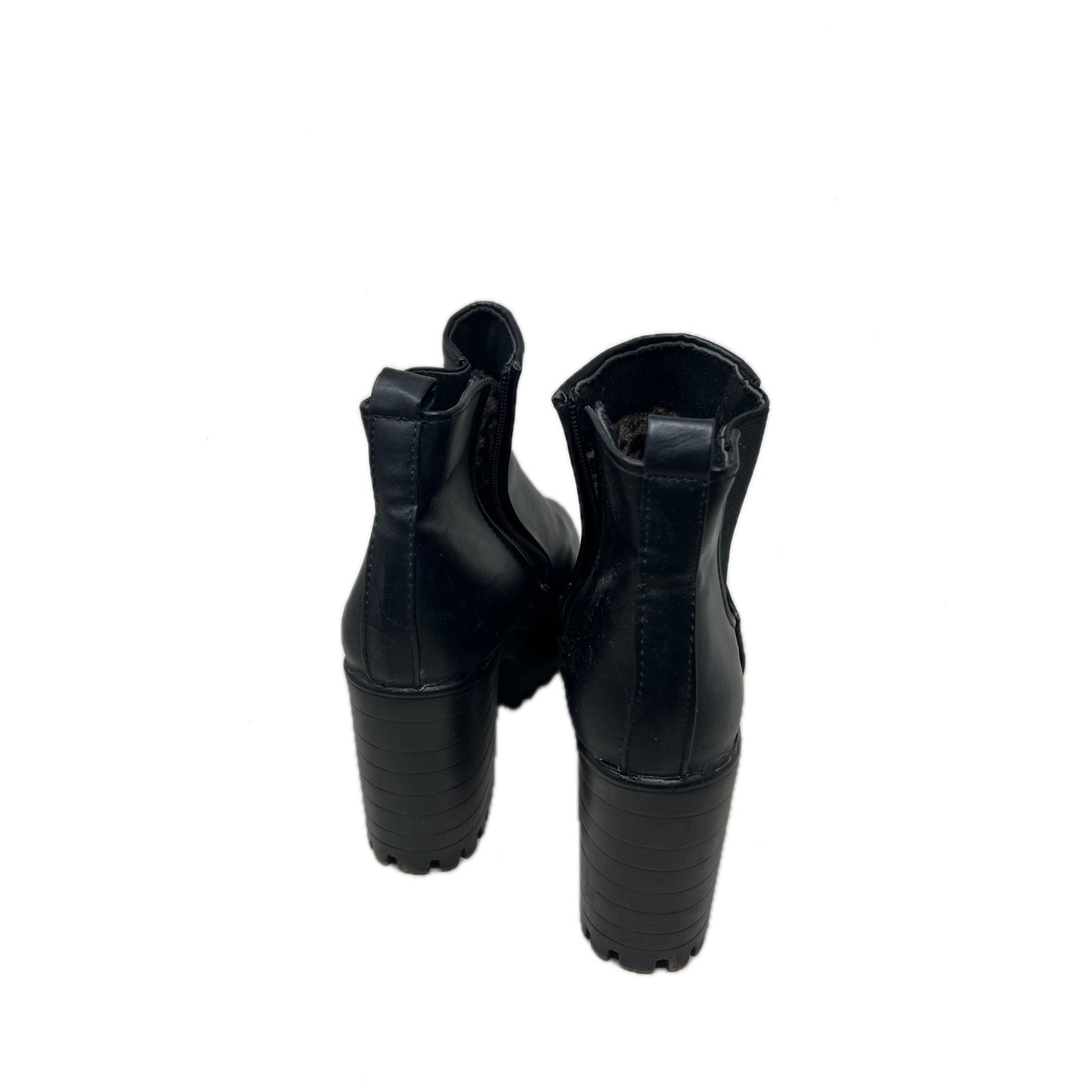 Round Toe Block Chunky Platform Boots Woman US 10 CH 40