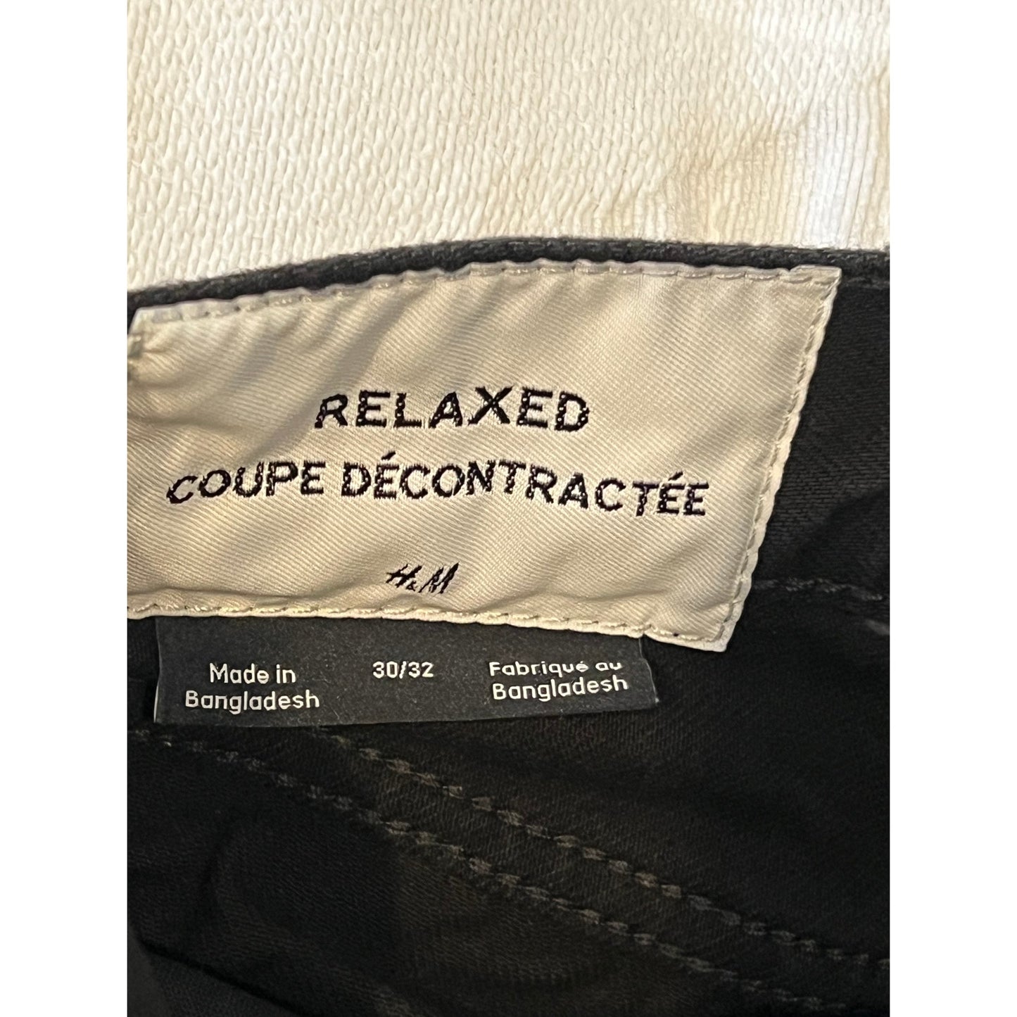 H&M Jeans Relajados Negros Hombre 30x32