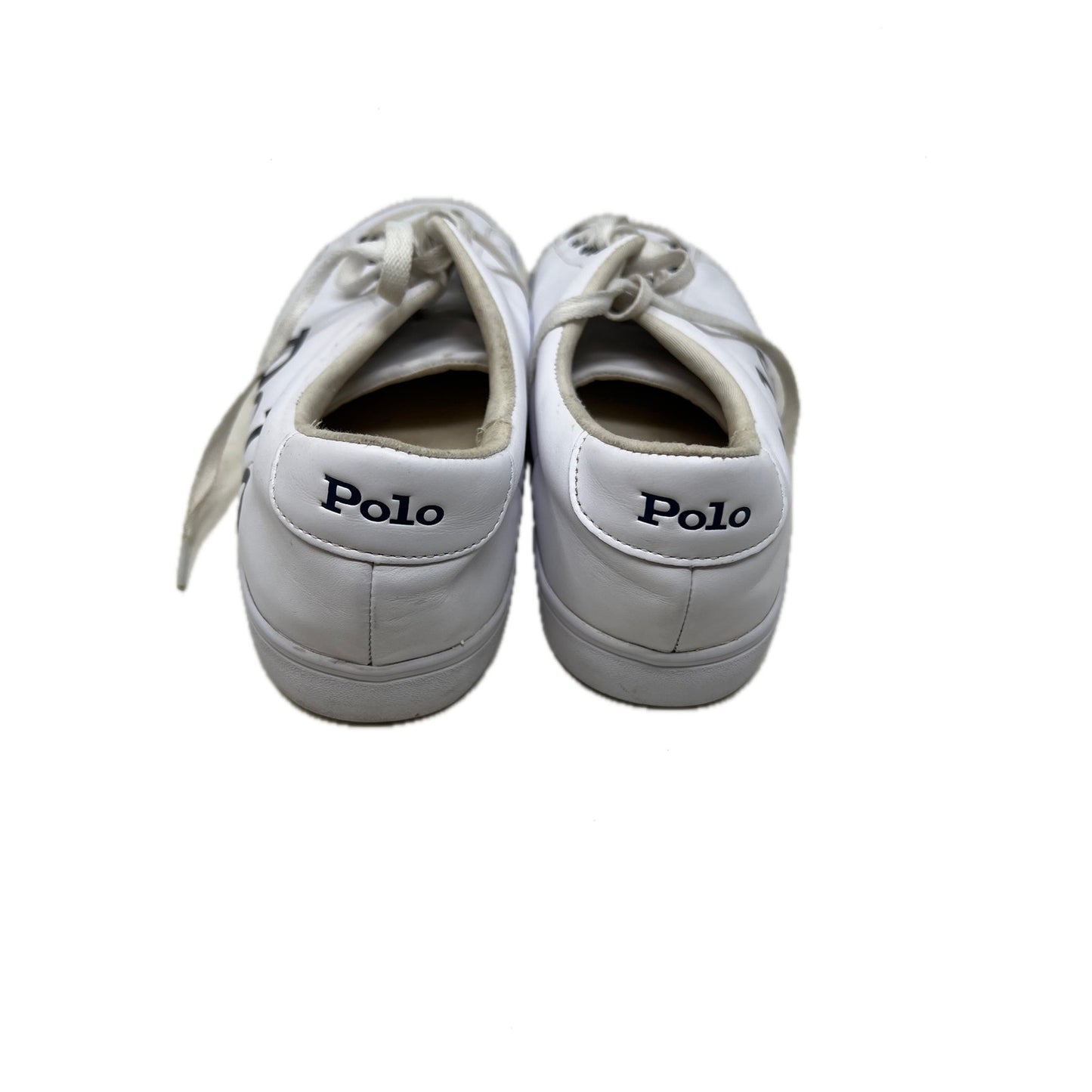 Polo Ralph Lauren Longwood Logo White Black Shoes Mens 10.5