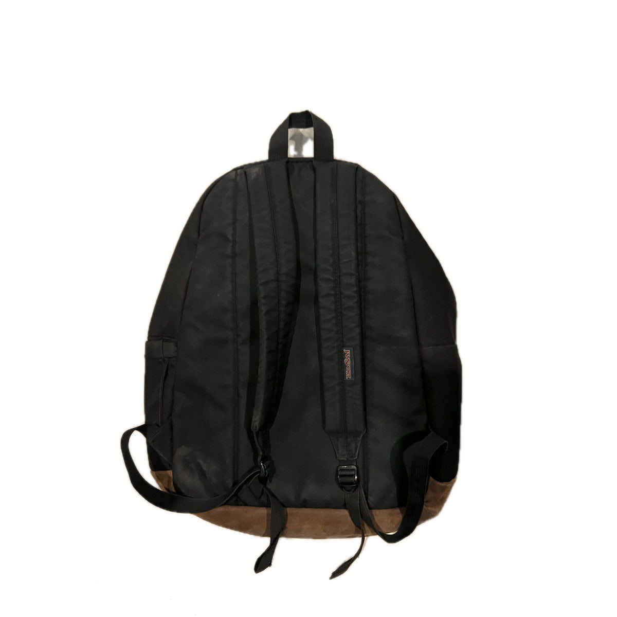 JanSport Right Pack 3 Section Black Brown Suede Backpack