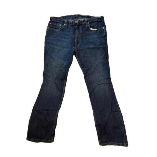 Levi's 505 Regular Straight Leg Black Jeans Mens 38x32