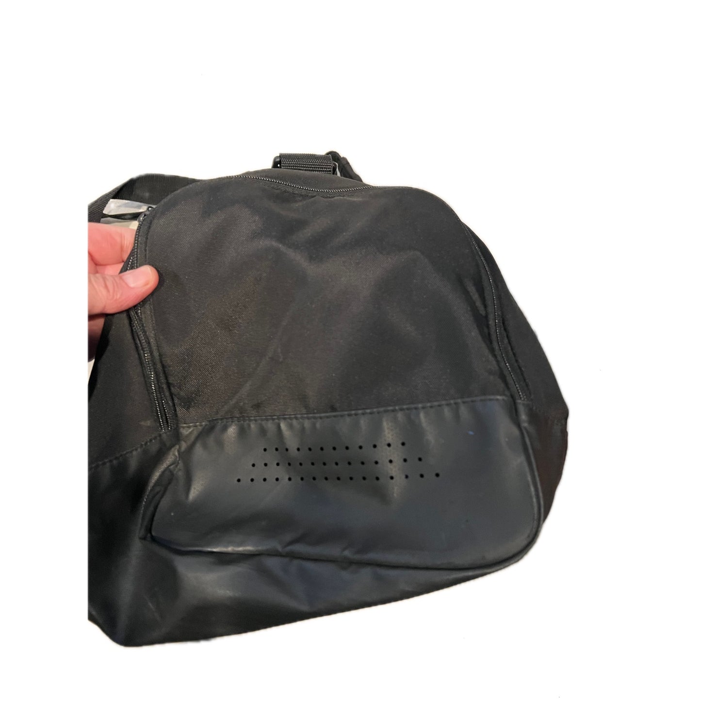 Adidas Defender Small White Black Gym Bag 18"x12"x10"