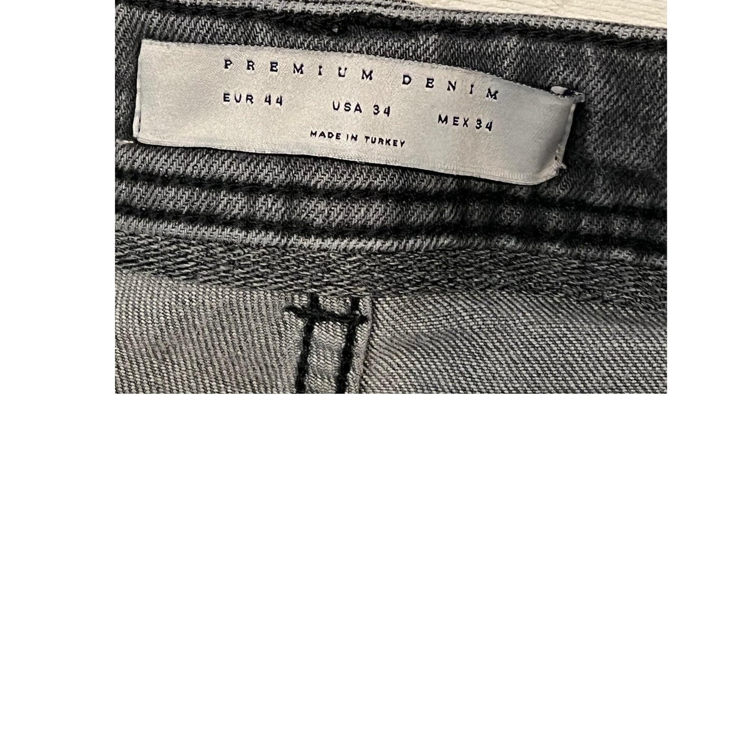 Vaqueros slim de primera calidad para hombre, color negro, talla 34x30