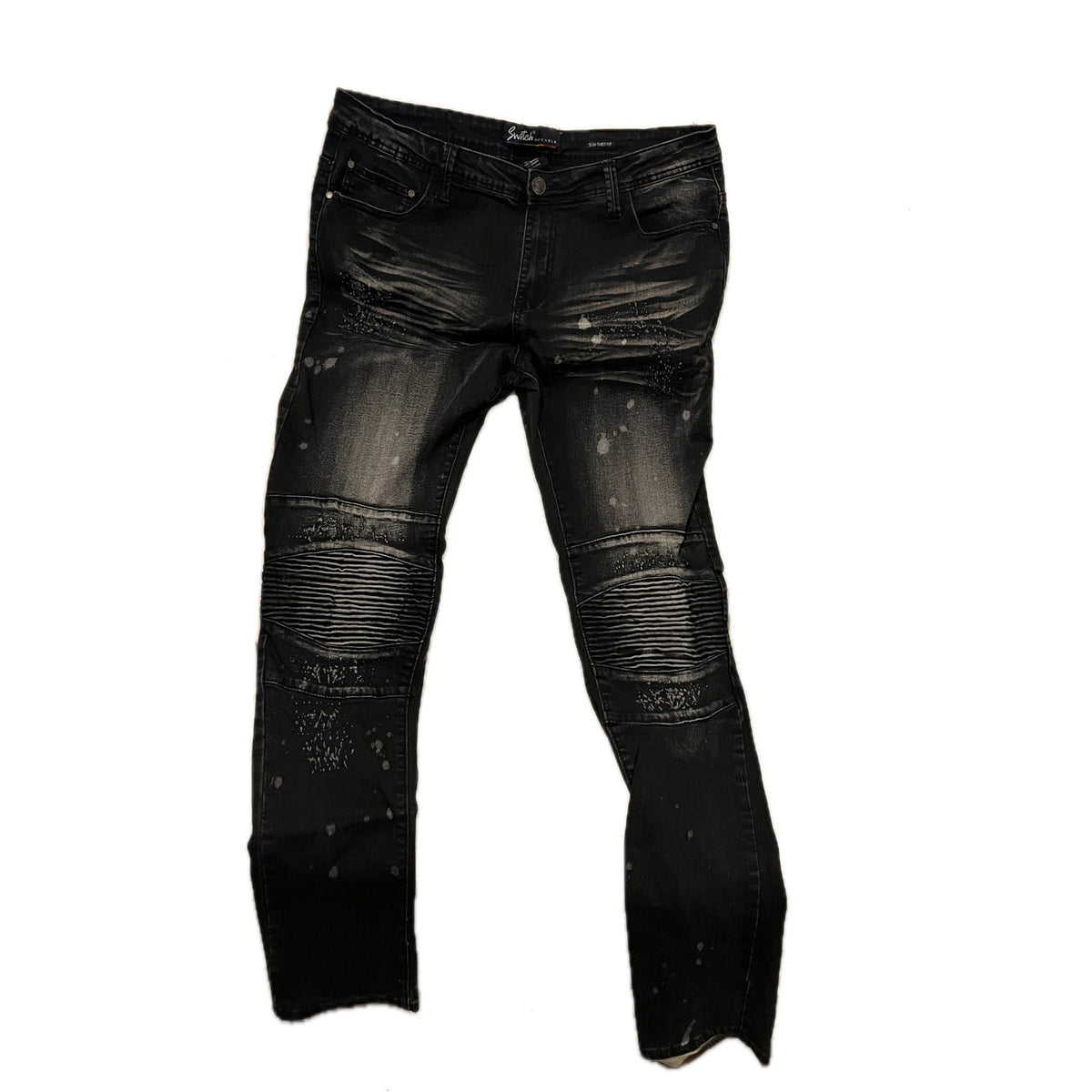 Switch Remarkable Slim Taper Black Jeans 36x34