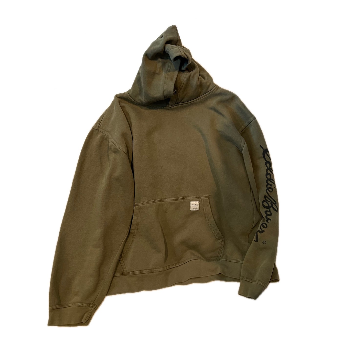 Sweat à capuche Eddie Bauer vert olive pull pour homme taille XL