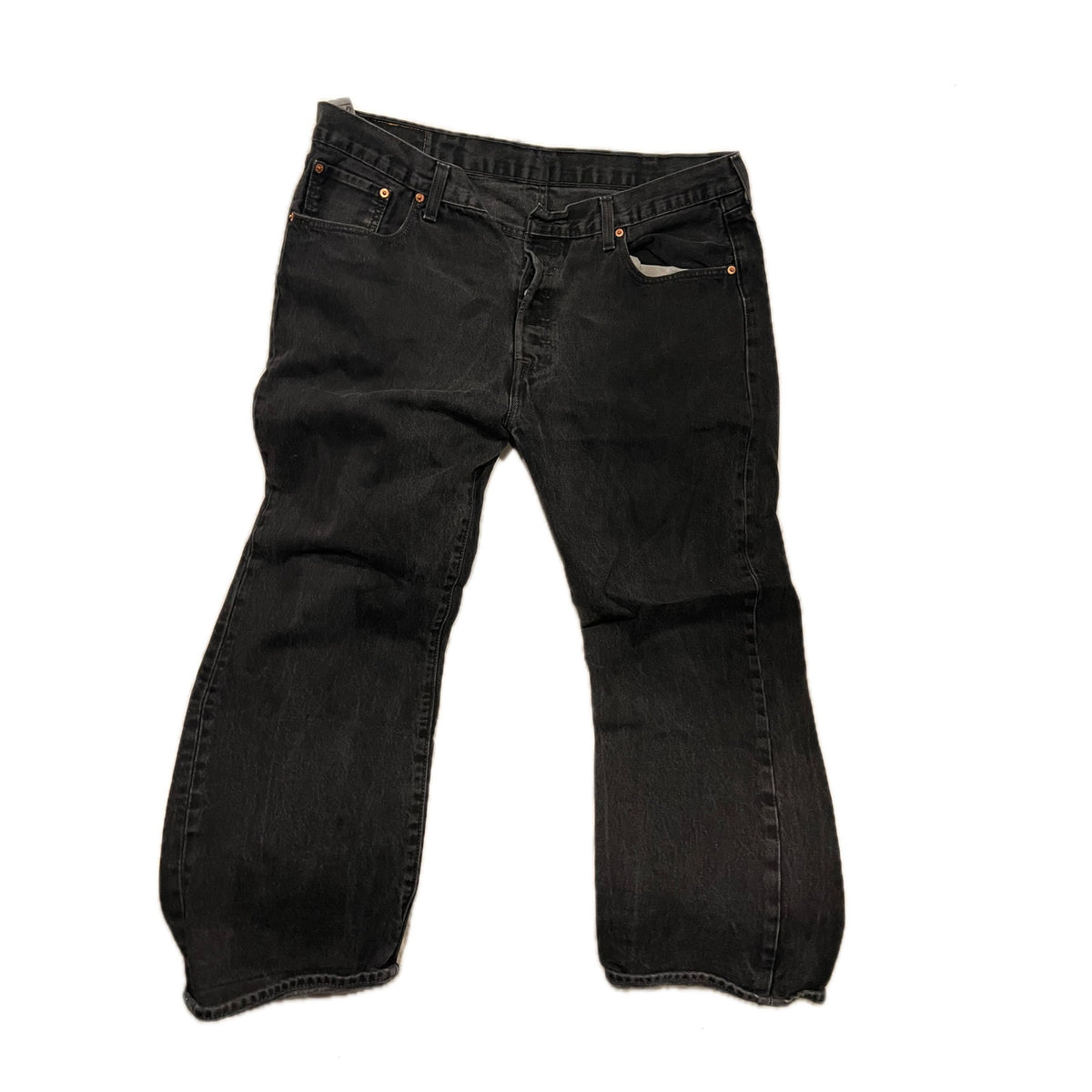 Levi Strauss 501 Classic Fit Button Fly Black Jeans 40x30