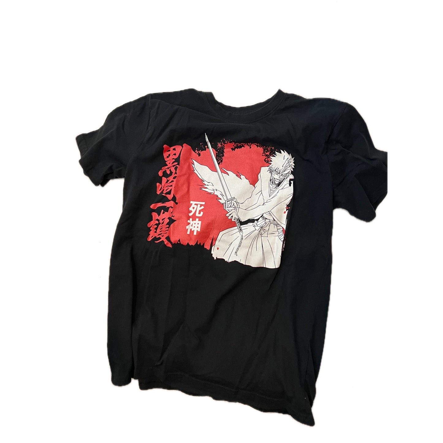 Ichigo Kurosaki de la serie de anime Bleach - Camiseta negra de hombre - Talla Mediana