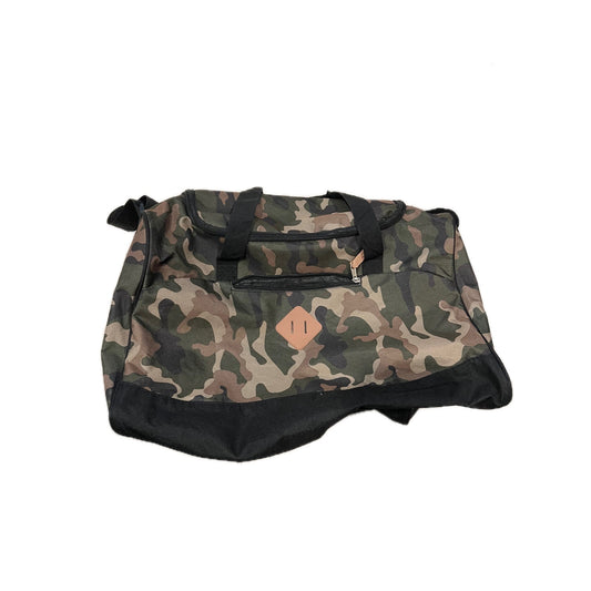 Bolsa de deporte camuflada verde y negra 18x10x10