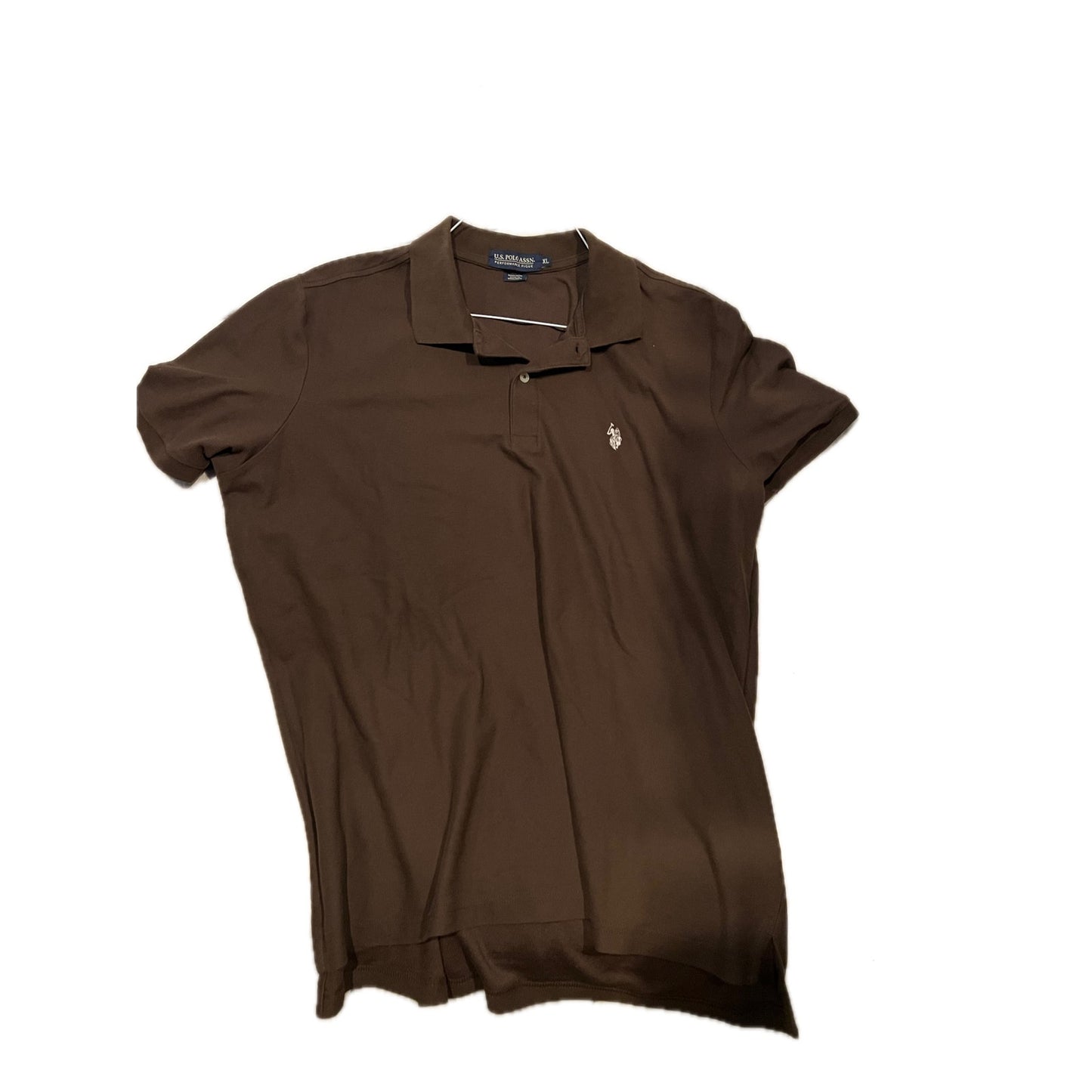 US Polo Assn Brown Polo Golf Shirt Mens XL