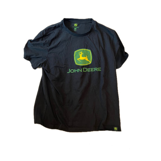 John Deere Black T-Shirt Mens L