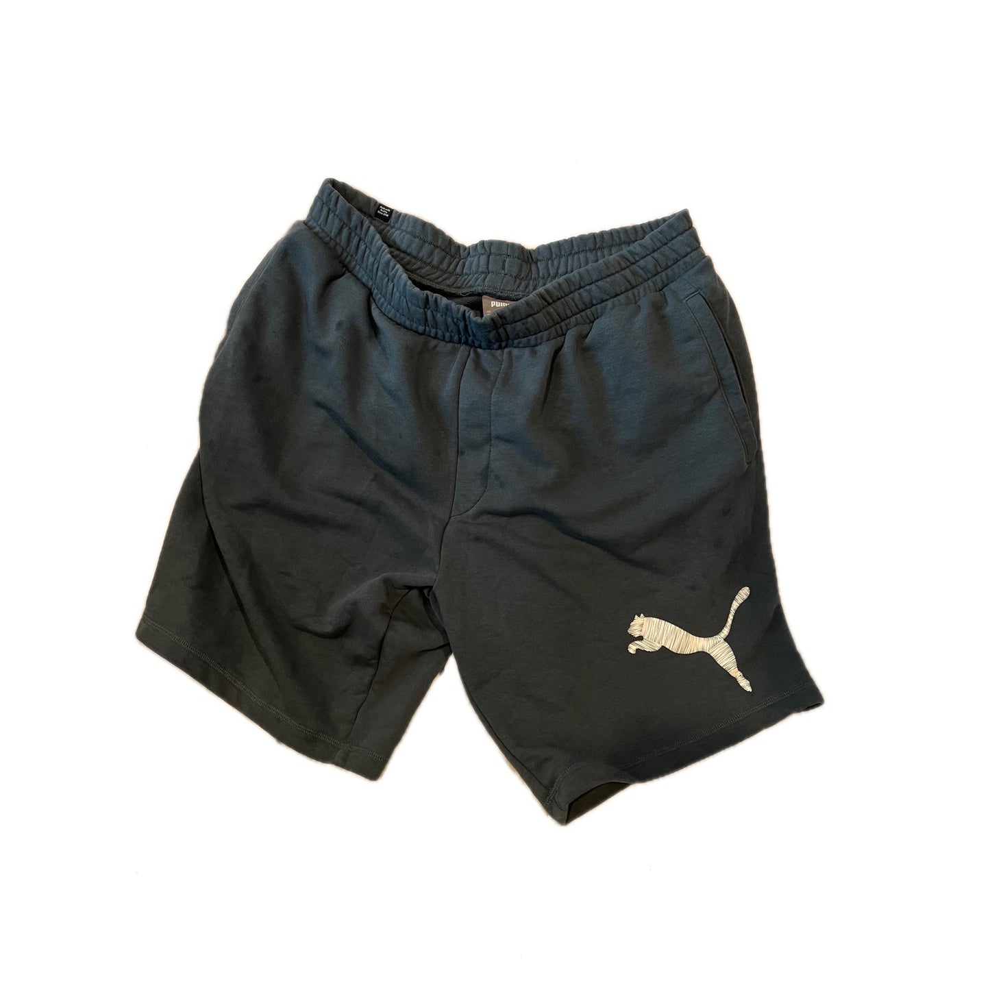 Puma Black Sweat Shorts Mens XL 8" Inseam