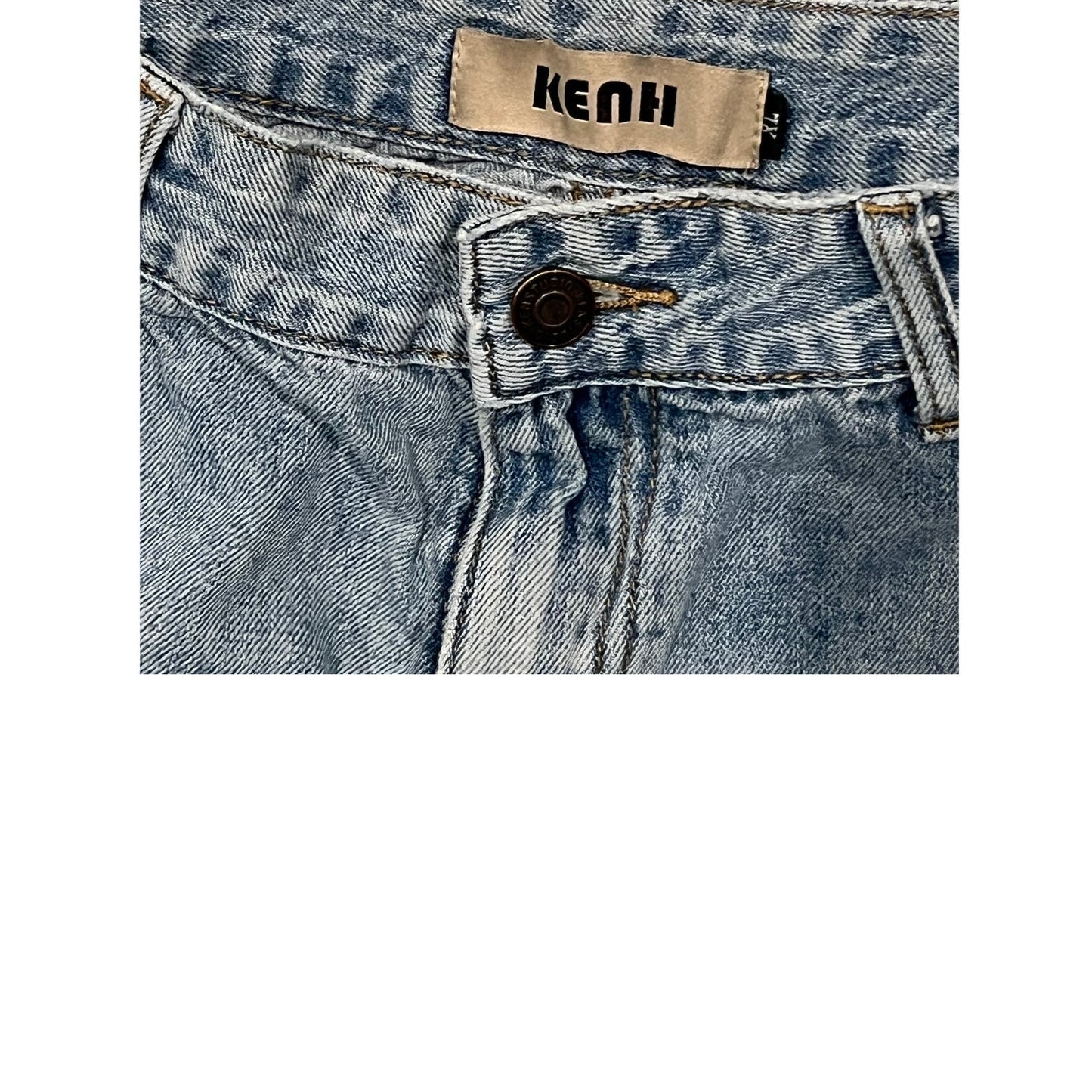 Jeans KenH 21 Winter Flared Baggy Blue Jeans Womans XL 30x24