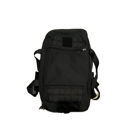 XL Tactical Canvas Black Backpack Duffel 22"x12"x10"