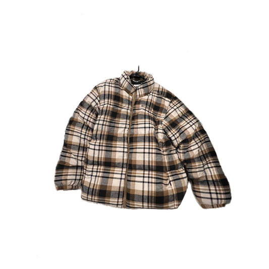 Columbia Brown Checked Flannel Insulated Jacket Mens Size XL