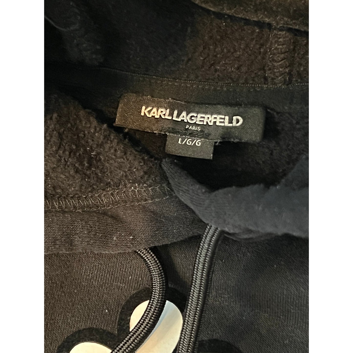 Karl Lagerfeld Pull à capuche noir pour homme Taille L