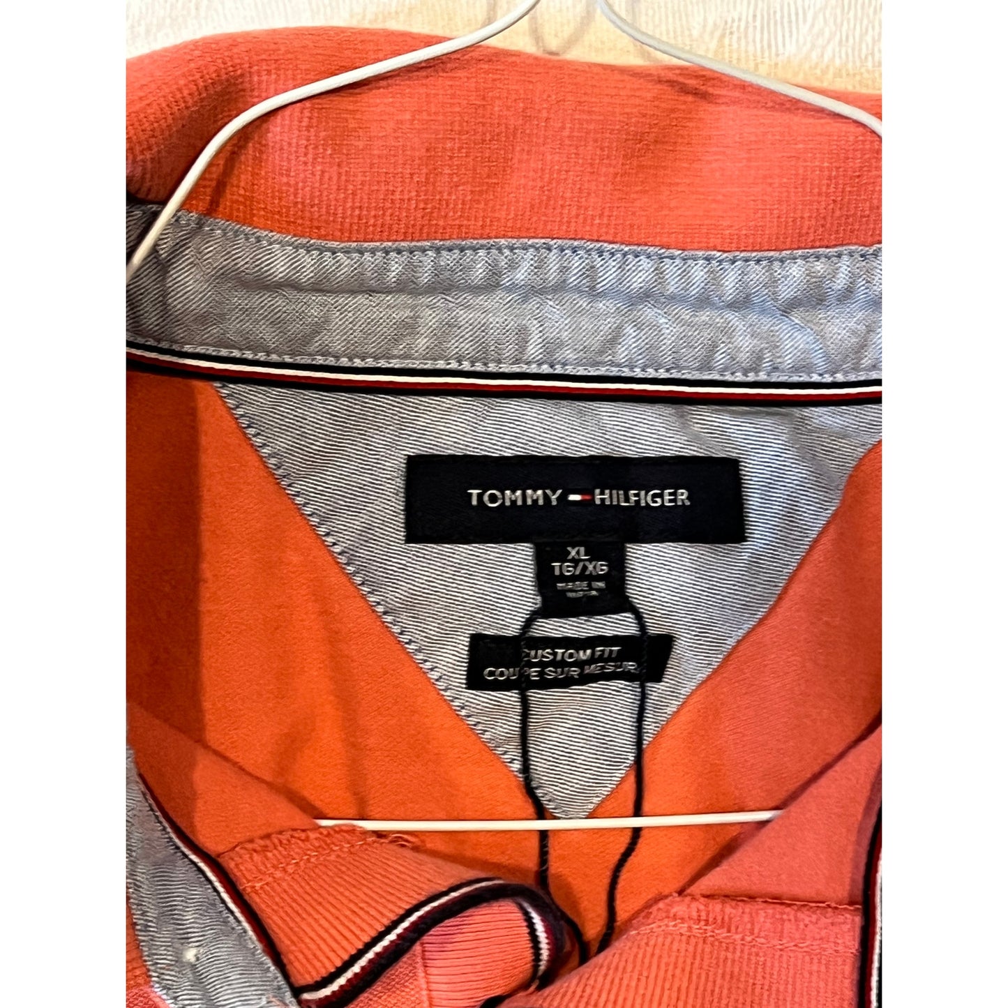 Tommy Hilfiger Orange Polo Shirt Mens M