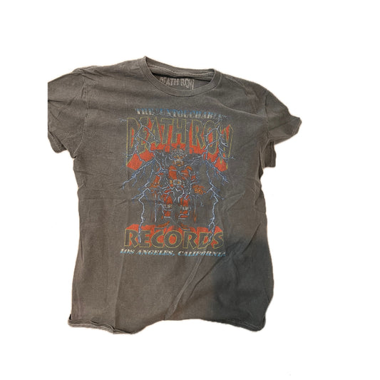 T-shirt gris et noir Death Row Records pour homme - Taille M