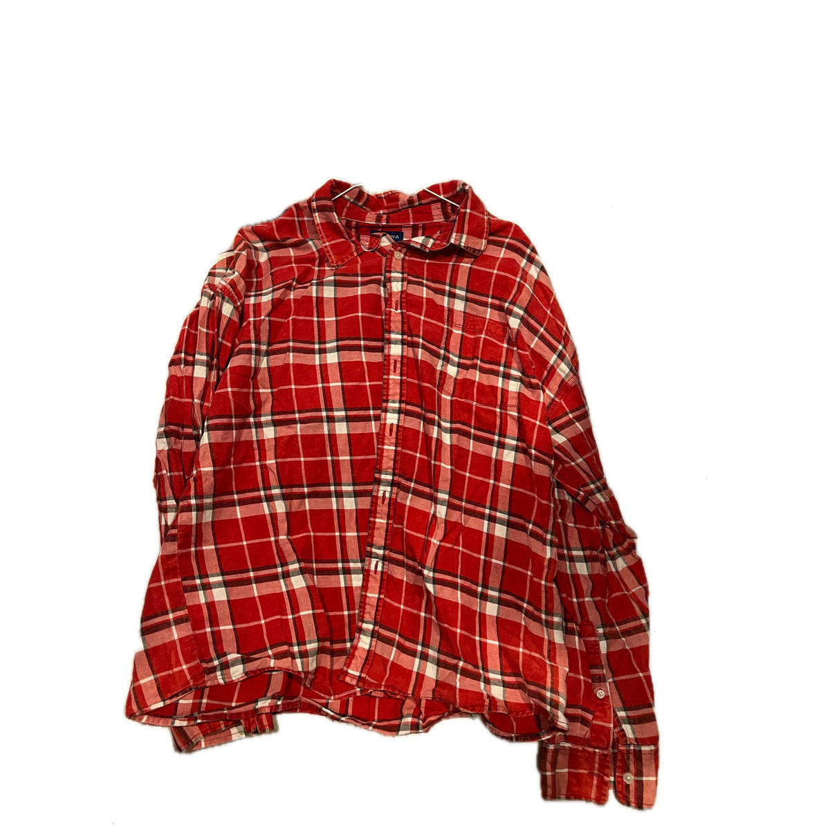 Arizona Jean Co Red Flannel Long Sleeve Shirt Woman's XL
