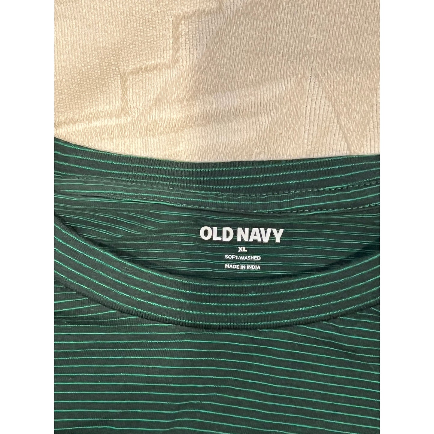 Old Navy Green Striped T-Shirt Mens XL