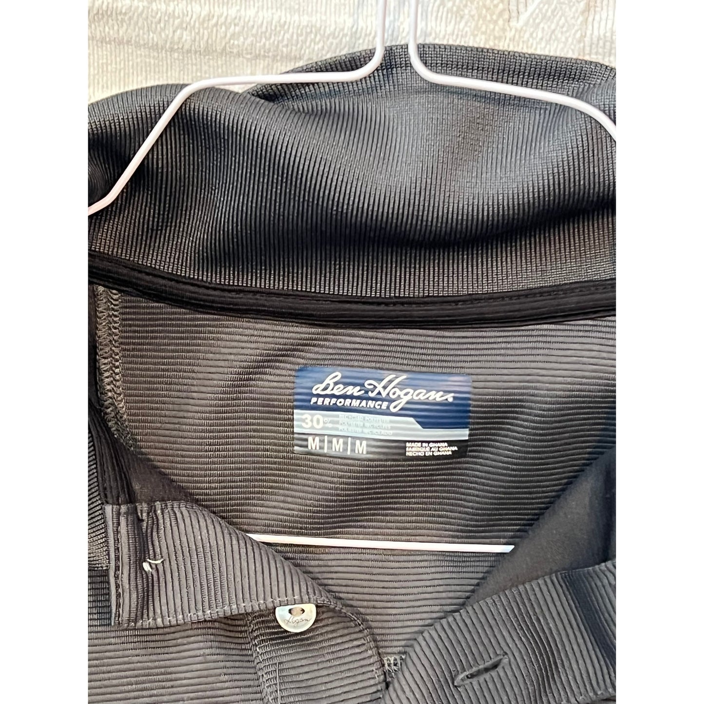 Ben Hogan Black Performance Golf Shirt Mens Medium