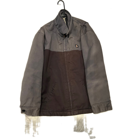 Dickies Black Gray Denim Shirt Jacket, Men's L (42-44)