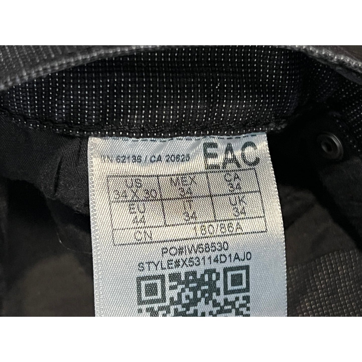 Guess Straight Fit Black Zipper Pocket Jeans Mens 34x30