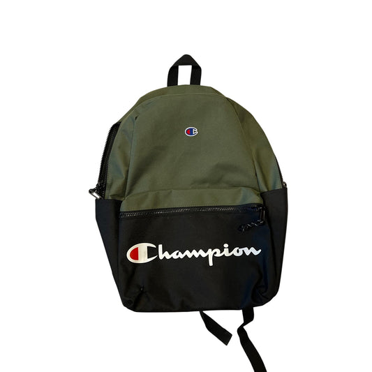 Champion Daily Army Green Black Logo Backpack