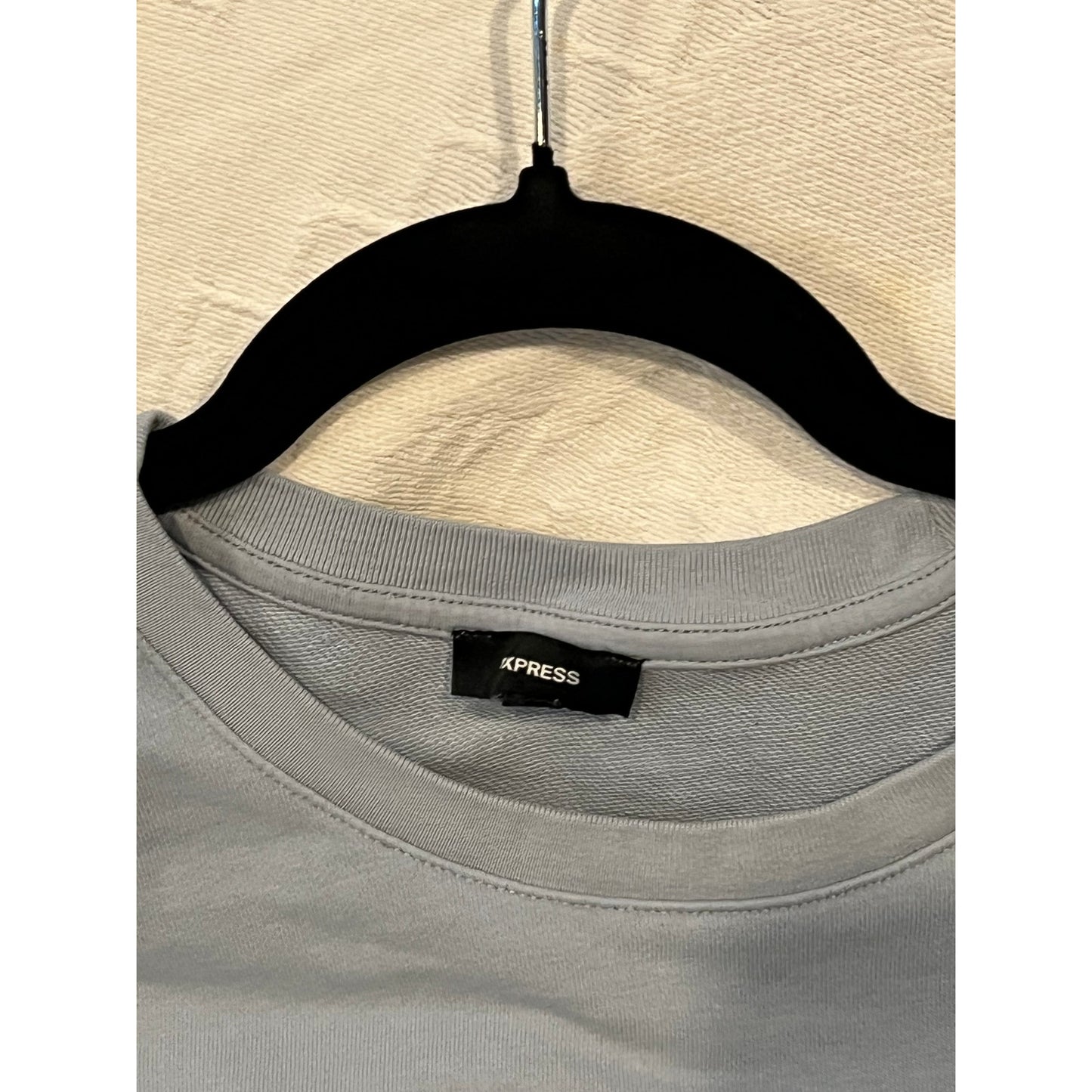 Sudadera Express Cuello Redondo Gris Suave Hombre L