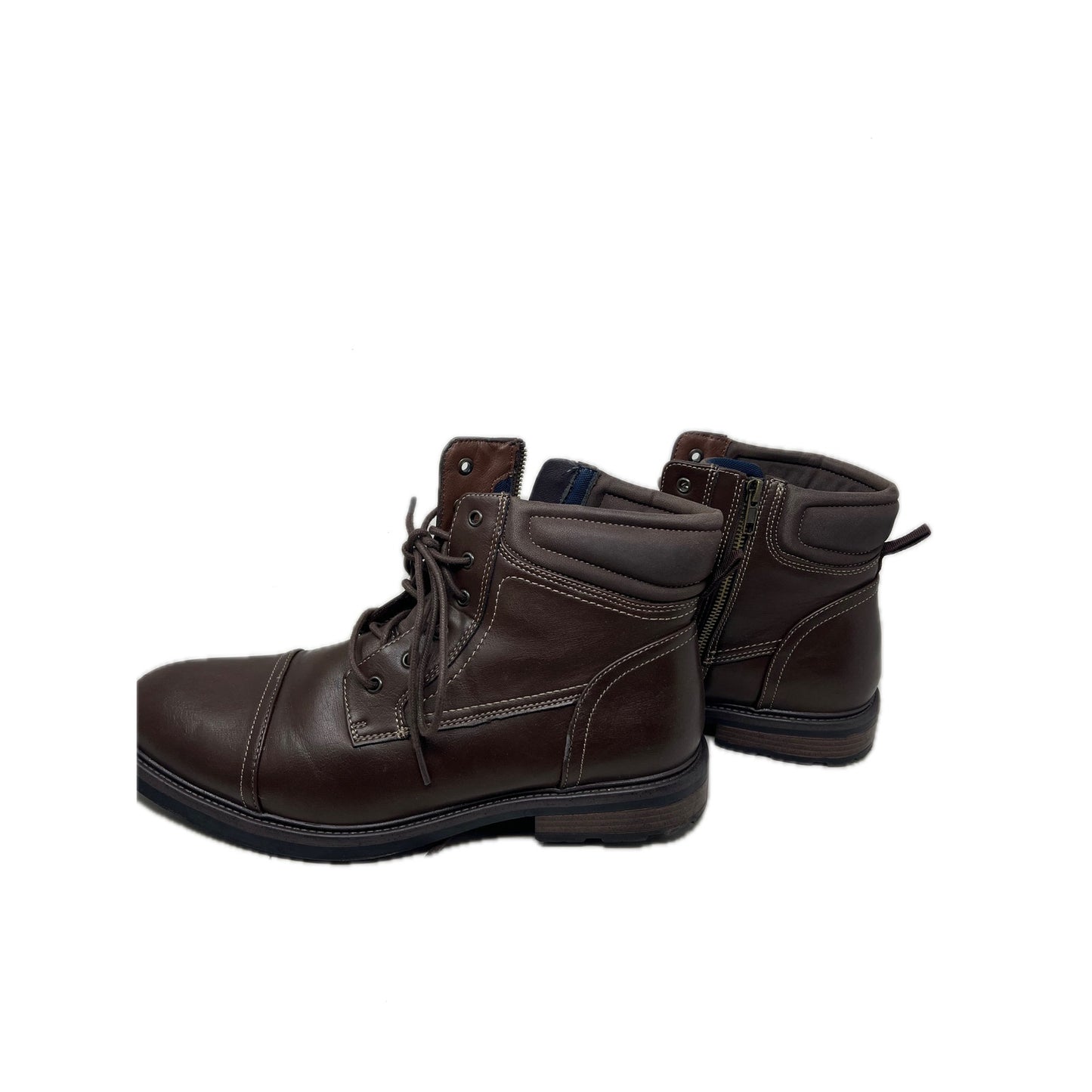 George Men's Faux Leather Lace Up Boots Mens 13