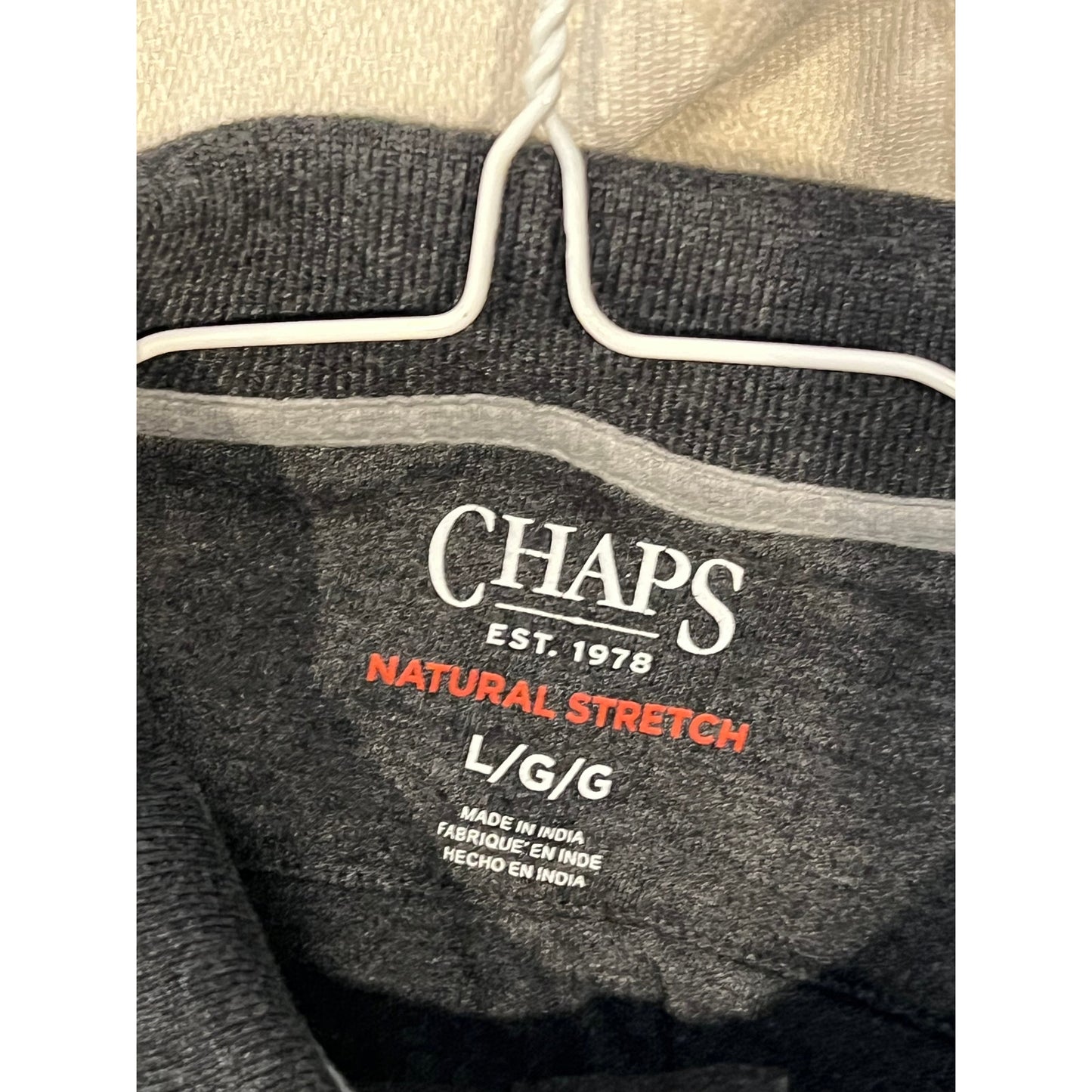 Chaps Natural Stretch Golf/ Polo Shirt, Mens L