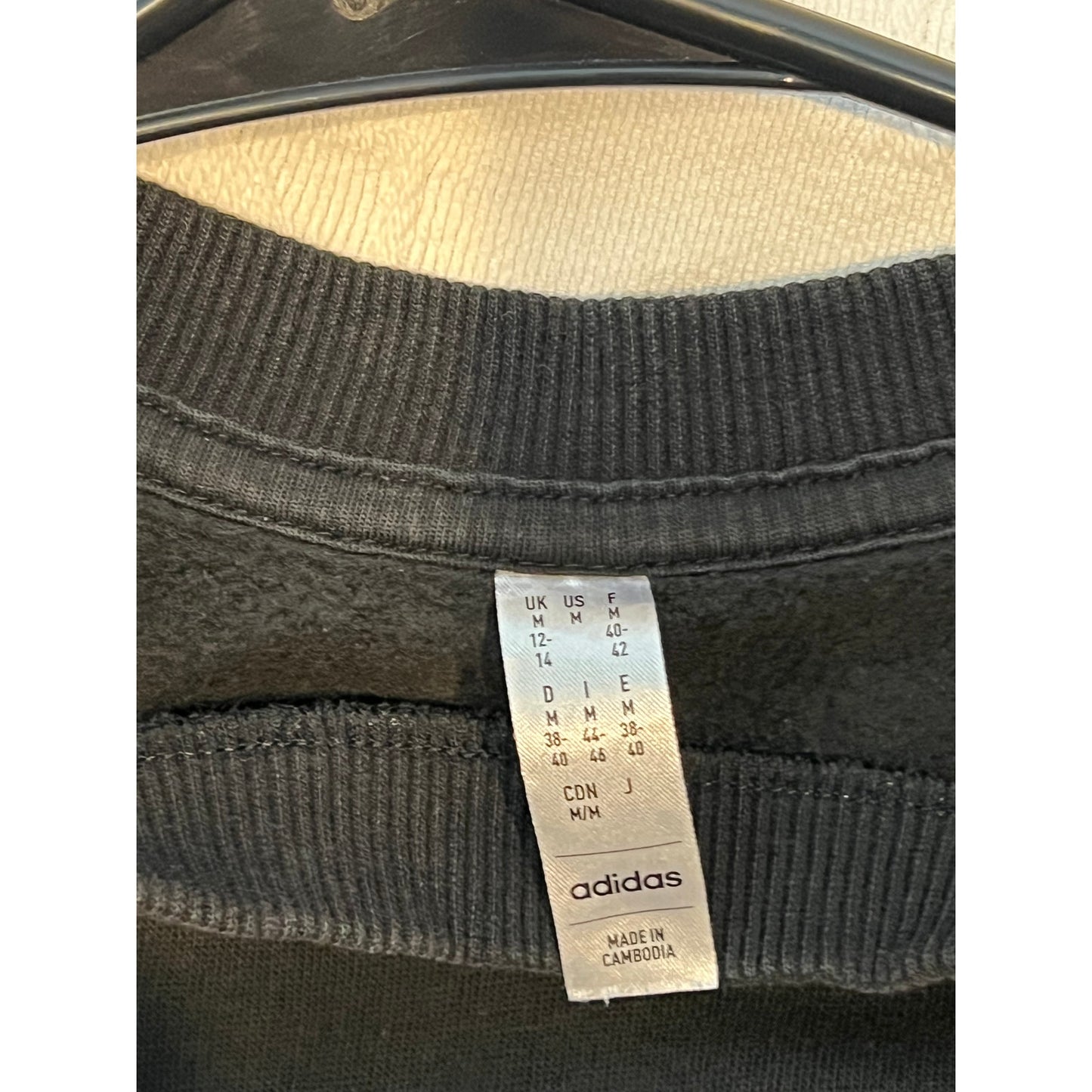 Adidas Sweat-shirt col rond noir homme taille M
