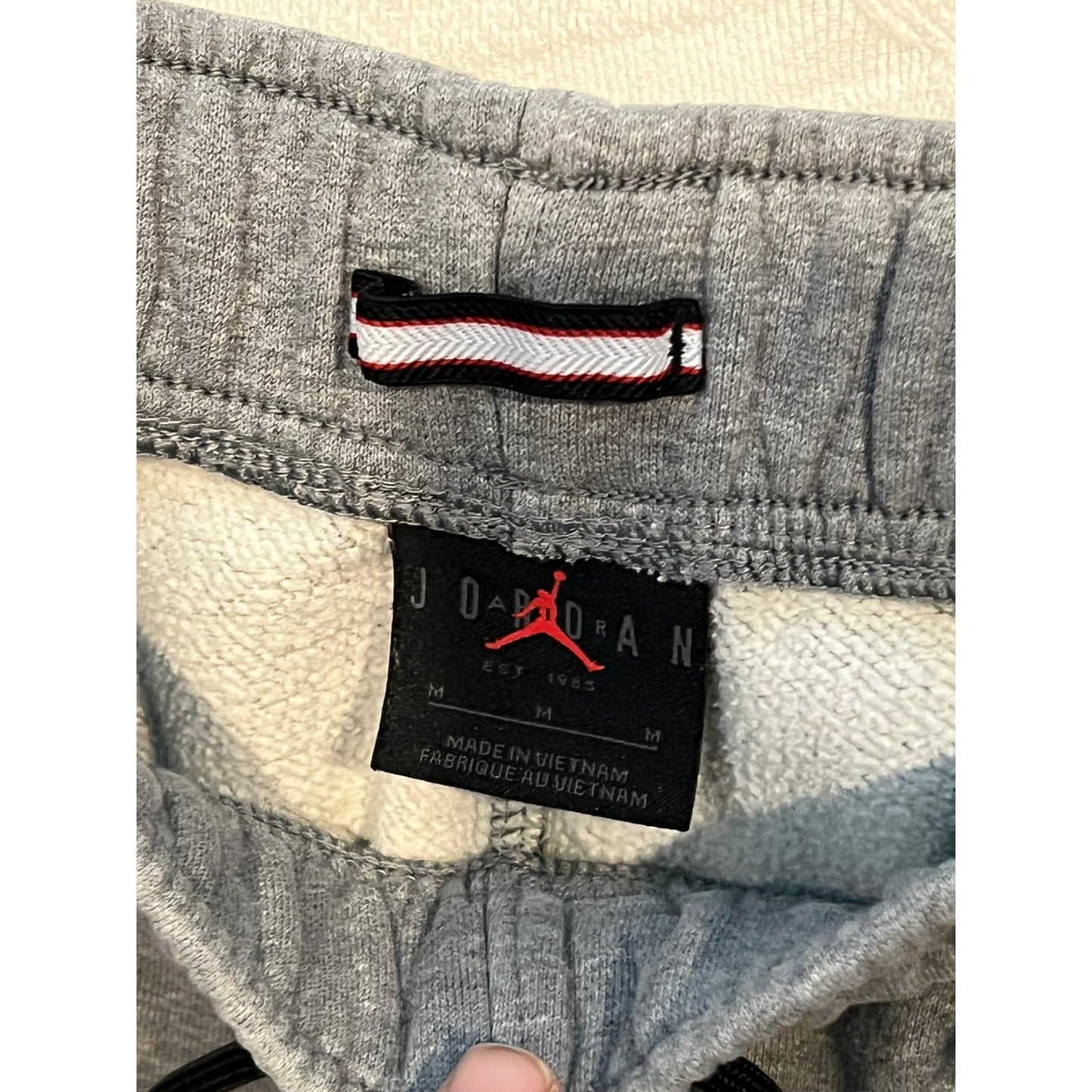 Nike Air Jordan Gray Cuffed Sweatpants Joggers Mens Med