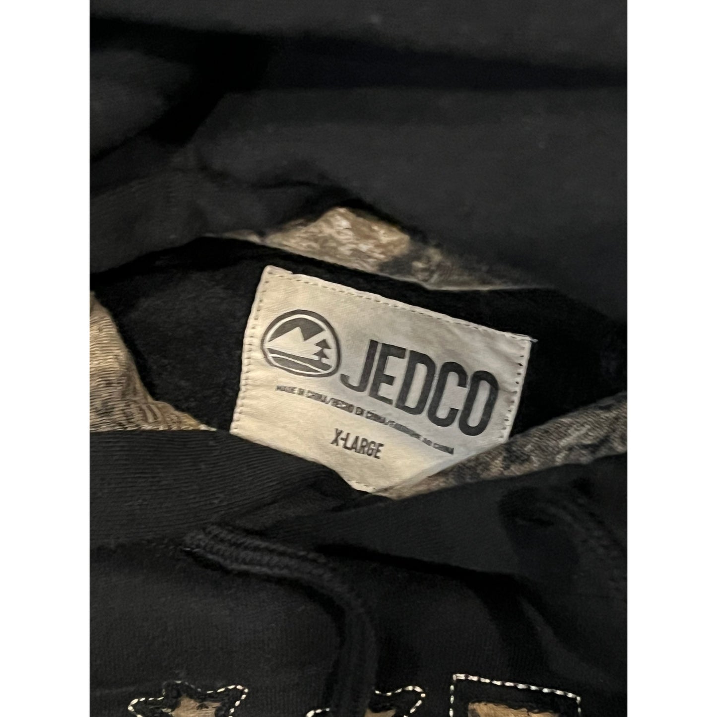JEDCO USA Buck Black Hoodie Mens XL