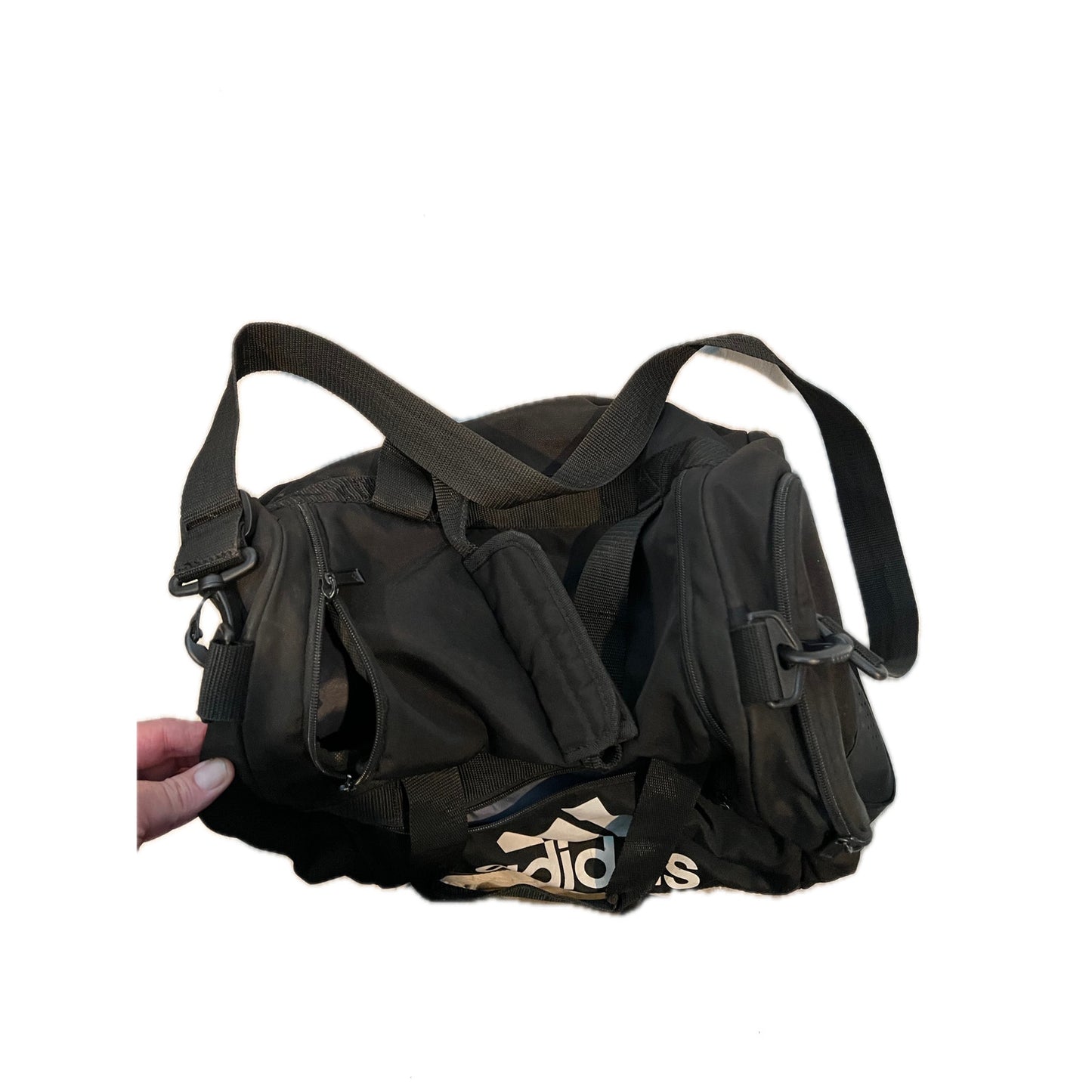 Sac de sport Adidas Defender petit, gris et noir, 18"x10"x12"