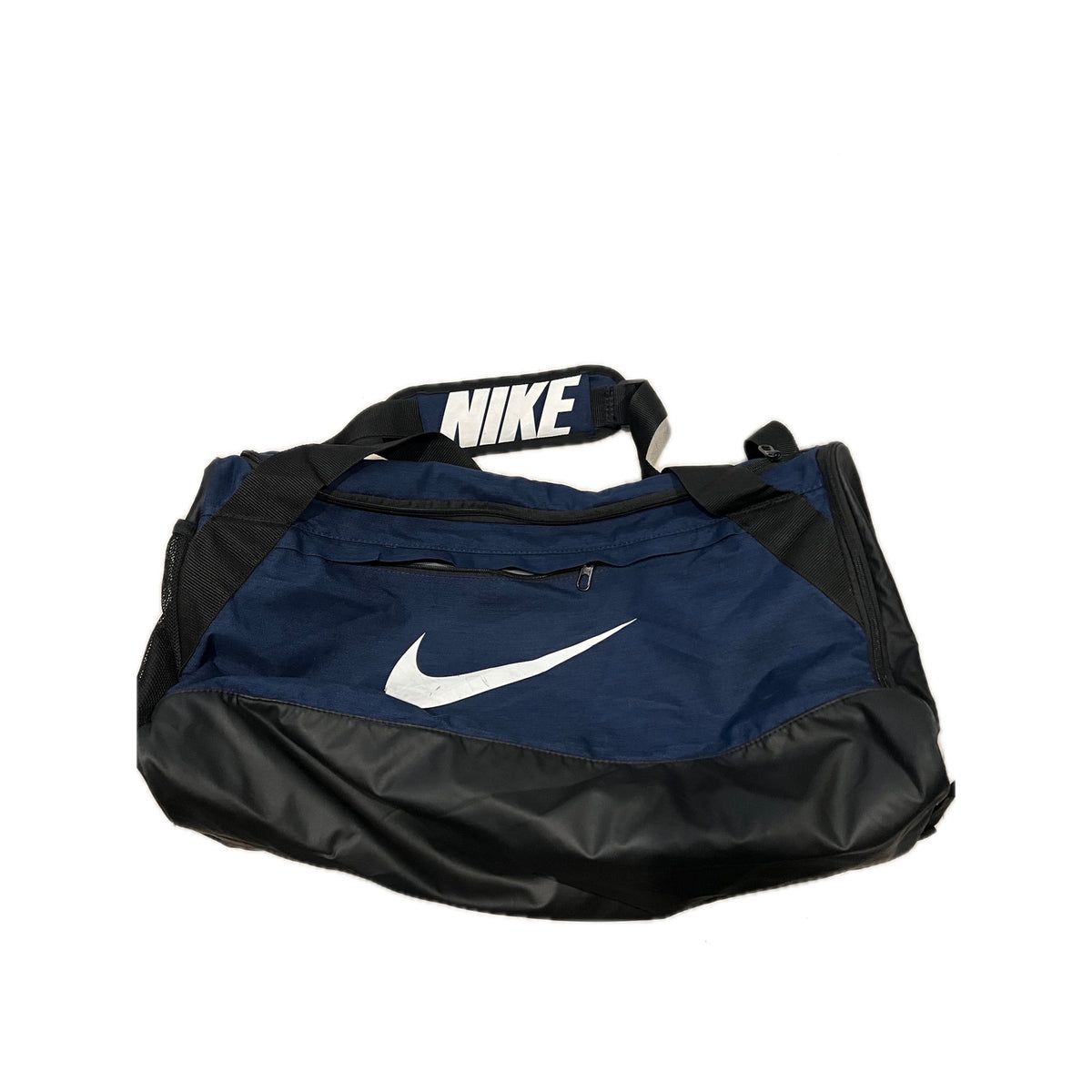 Nike Brasilia 9.5 Blue Black Medium 60L Duffel Gym Bag