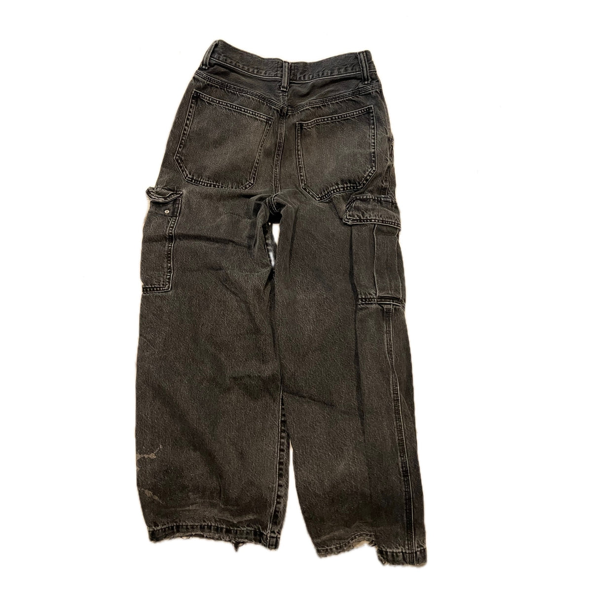 H&M Baggy Fit Distressed Black Jeans Mens 28x32