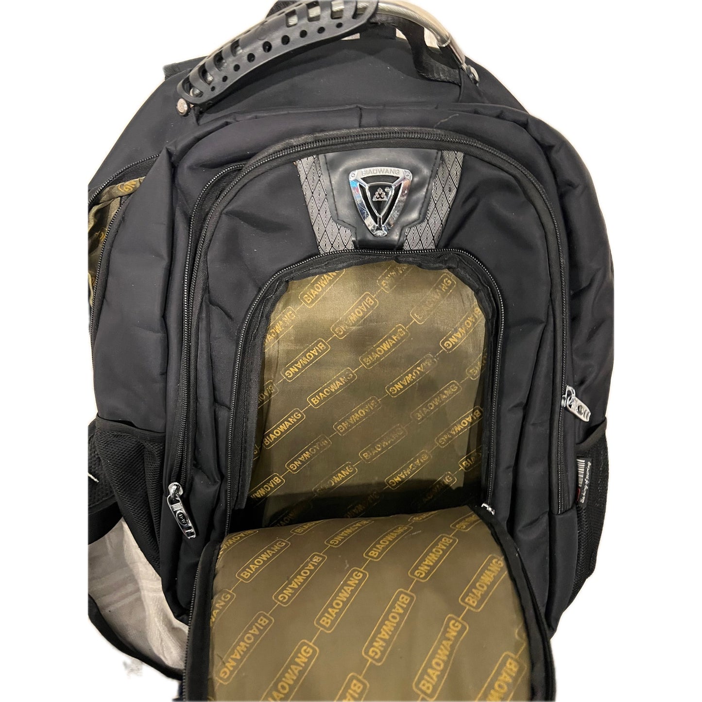BiaoWang Laptop Backpack Black Gray